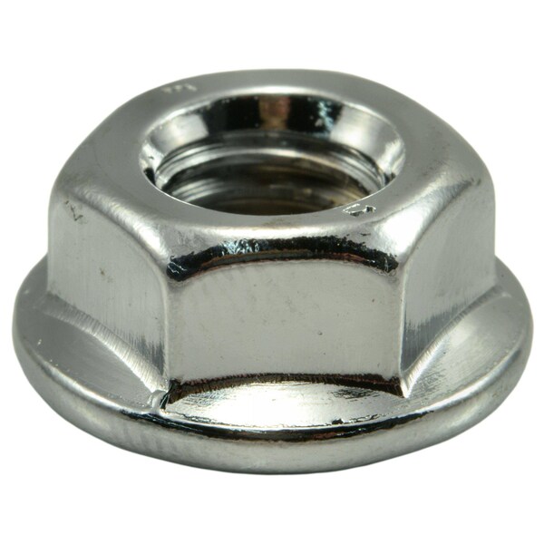 Midwest Fastener Flange Nut, M8-1.25, Steel, Chrome Plated, 6 PK 39307 - main